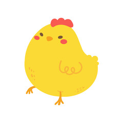 cartoon little chick Hatched eggs on Easter. decorate greeting cards for children