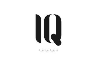 IQ Letter logo Design emblem vector Icon, emblem with white background	