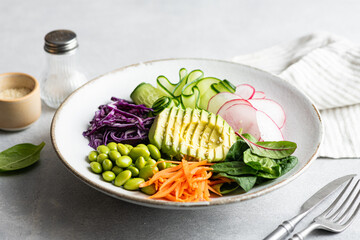 Vegan Buddha bowl with Vegetable , selective focus