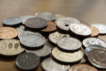お金（硬貨、小銭、円）