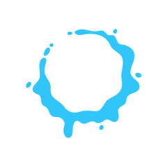 splashing water circle text frame For decorating Songkran festival posters.