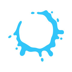 splashing water circle text frame For decorating Songkran festival posters.