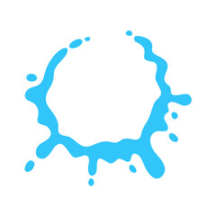 splashing water circle text frame For decorating Songkran festival posters.