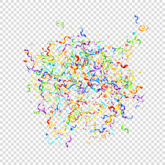 Color serpentine carnival red spiral ribbon curly