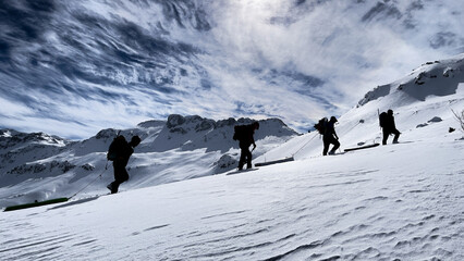 the summit struggle of the winter hiking team