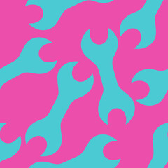 Seamless pattern tile with wrench shapes.