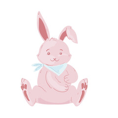 happy pink bunny
