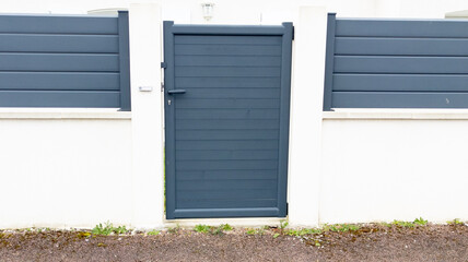 gray entrance home grey door access of suburbs house