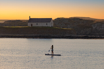 Paddle Boarding at Cwyfan