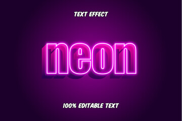 Neon Editable Text Effect