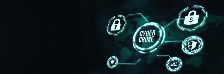 Internet, business, Technology and network concept. Cyber security data protection business technology privacy concept. 3d illustration