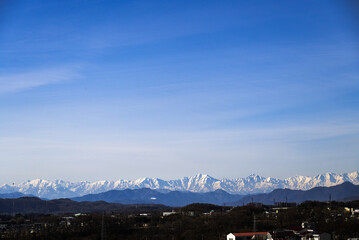 佐久平PAからの北アルプス連峰の眺望