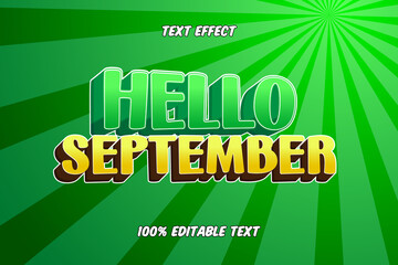 Hello September Game Style Editable Text Effect