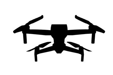 ドローンを下から見上げた影絵