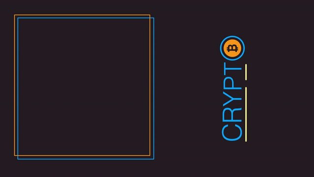 Vertical video of crypto black background design.