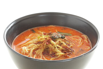 Chinese spicy noodles, Tan Tan noodles in soup 