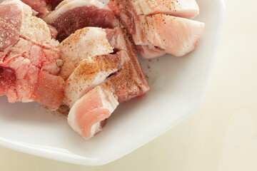 Freshness pork ribs and cumin powder for cooking image