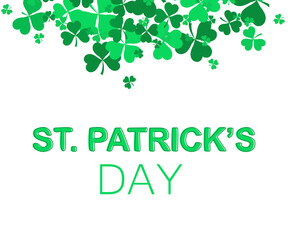St Patrick's Day background with Shamrock Leaves.