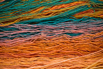 Colored yarn, thick threads for knitting warm clothes