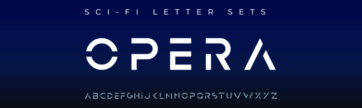 OPERA Minimal Modern font. Classic, Abstract, tech, gaming and luxury Logo fonts. Monogram Tech Font Logo Design.