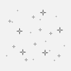 Stars on sky icon isolated flat design vector illustration.
