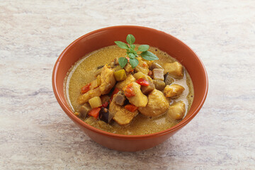 Thai yellow curry with chicken