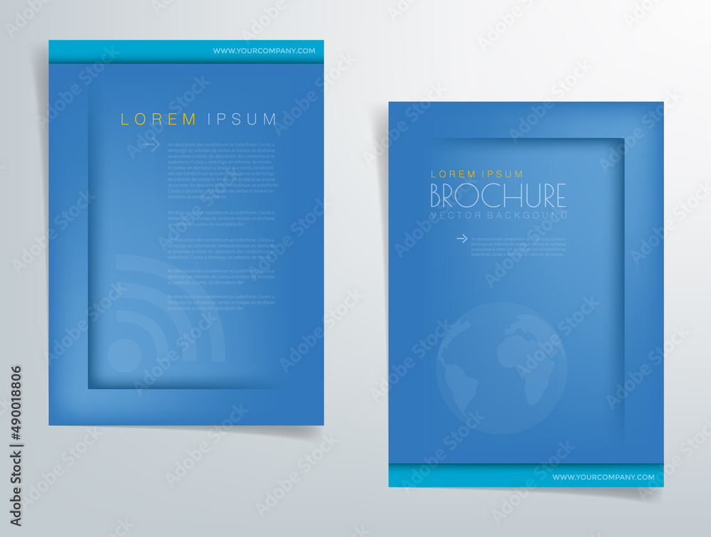 Fototapete Header flyer business brochure vector graphic with space for text and message design