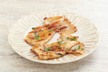 Grilled squid with unagi sauce