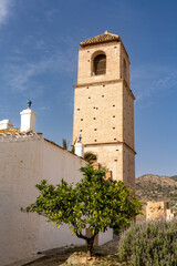 Fototapeta na wymiar the Moorish Alora Castle in the Andalusian village of Alora