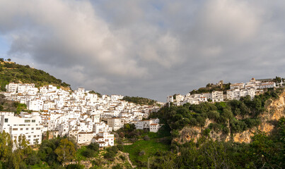 Obraz premium panorama view of the idyllic Andalusian village of Casares