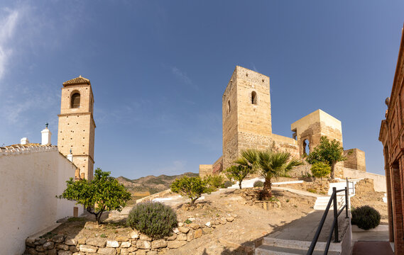 the Moorish Alora Castle in the Andalusian village of Alora