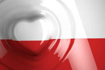 Polska flaga z sercem
