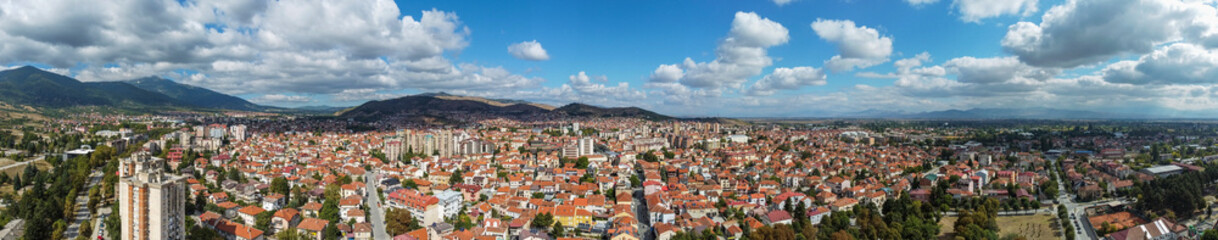 Naklejka na ściany i meble Bitola Macedonia, Clock Tower view from air
