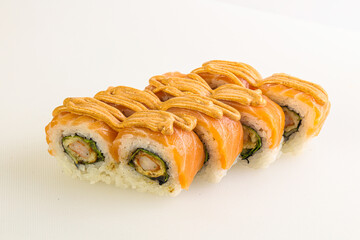 Japanese tradtional roll with salmon