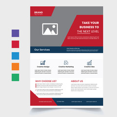 Four business brochure flyer design layout template A4, blur background, Template vector design for Magazine, Poster, Corporate Presentation, Portfolio, Flyer infographic, layout modern in orange pink