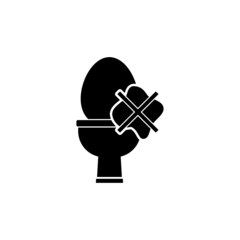 Do not litter in the toilet icon isolated on white background