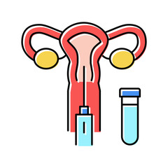 embryo transfer color icon vector illustration