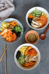 Homemade Japanese cuisine. Honey Sesame & Soy Shirataki Noodle. Delicious and healthy light meal for weight watcher, on diet and light eater.