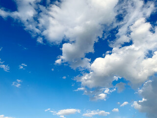 Naklejka na ściany i meble Refreshing blue sky and cloud background material_b_17