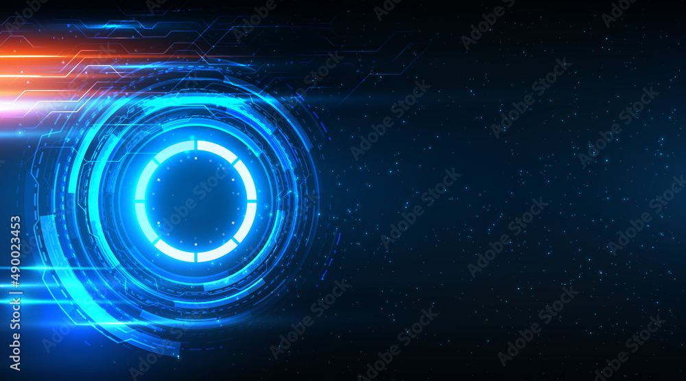 Poster technology background hi-tech communication concept innovation abstract background. technology sci f