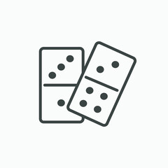 domino, game, dice, gambling vector isolated icon