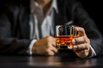 whiskey, for a friendly party in a bar or a restaurant.