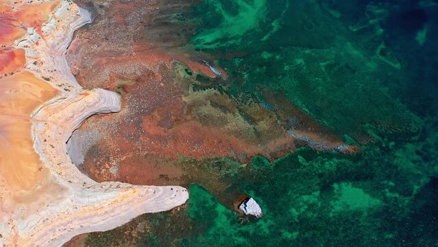 Australia ocean landscape aerial view. Blanche point, Adelaide