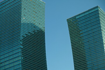 Fototapeta na wymiar Nur-Sultan / Kazakhstan - 09.30.2020 : Residential complex 