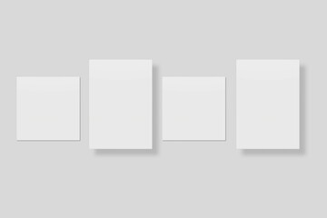 Naklejka premium Blank paper for mockup. 3D Render. 