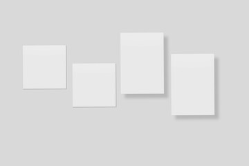 Blank paper for mockup. 3D Render.	
