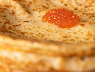 hot pancakes on a dark background