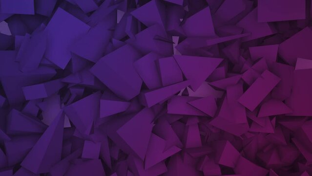Big and dark purple geometric triangles pattern, business and corporate style background