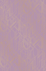 Purple art deco geometric seamless pattern