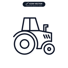 tractor icon symbol template for graphic and web design collection logo vector illustration